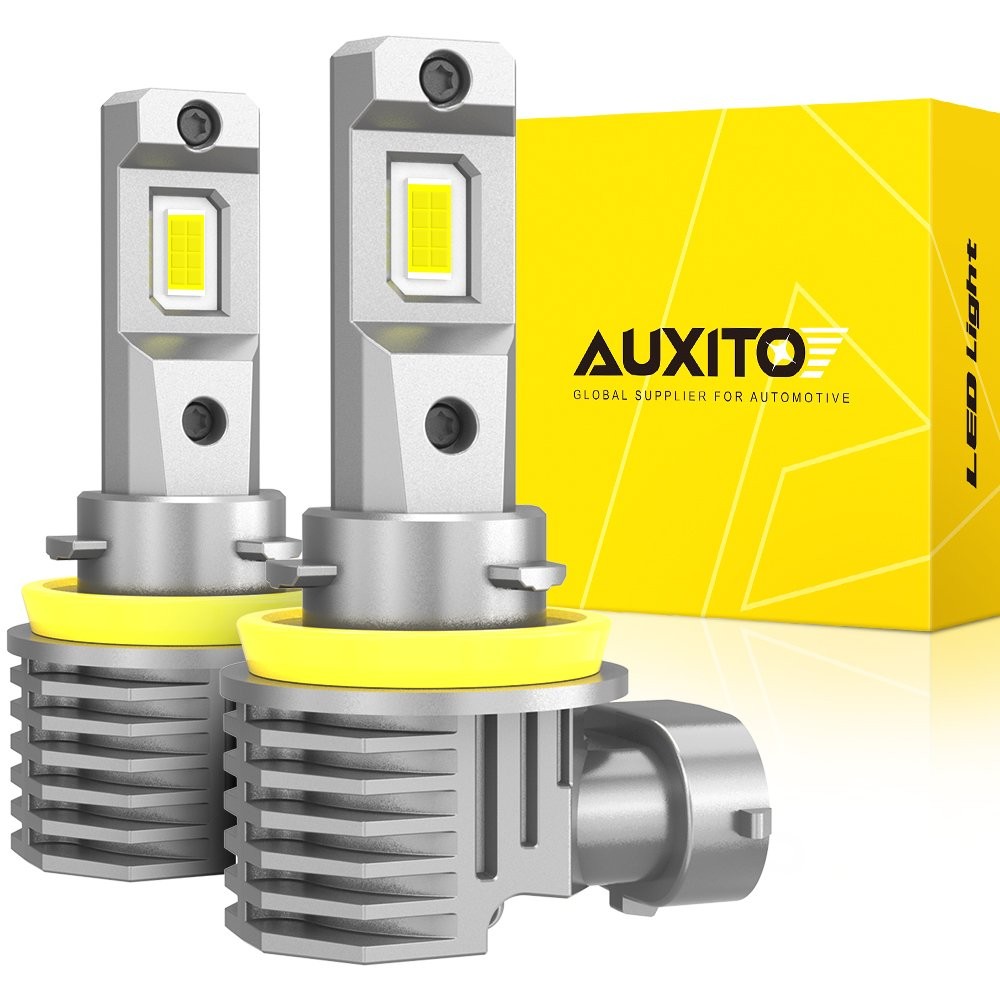 AUXITO H11 H8 Super Bright White 20000LM CSP LED Headlight Bulb Kit Low Beam 2PC