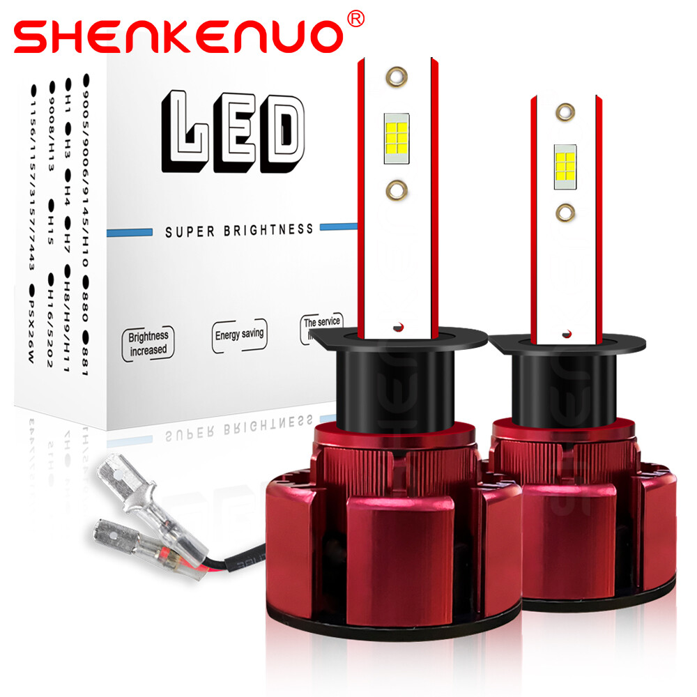 2Pcs NEW CSP LED Headlight Bulbs Super power combo For BMW E30 E34 E24 E36 E38