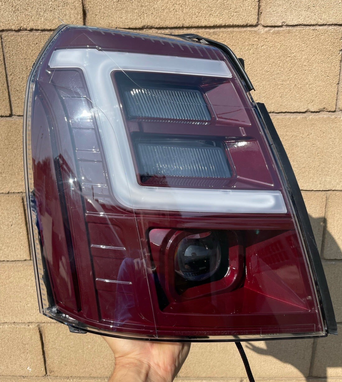 2007-2014 Cadillac Escalade Headlight color match paint & RGB DRL multi colored