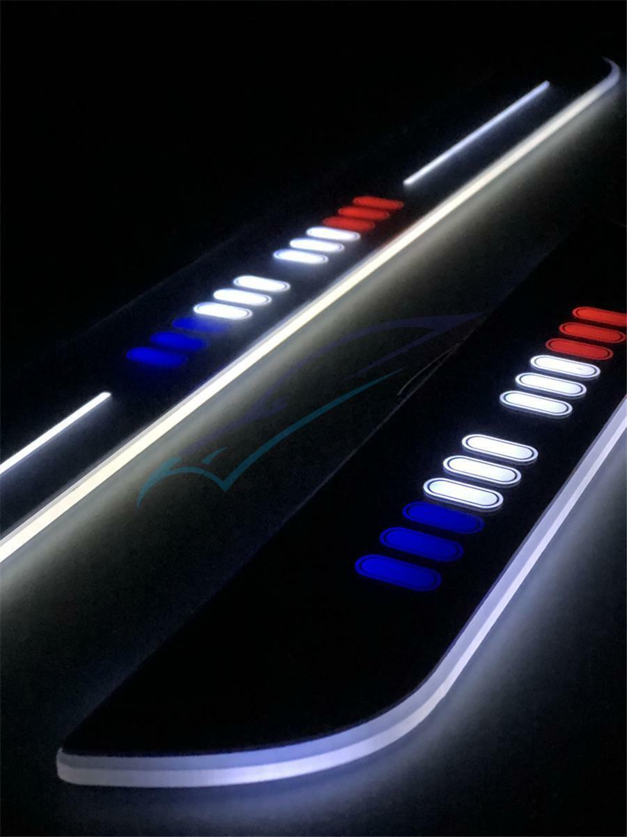 2Pcs 550*45mm Car LED Flowing Front Pedal Light Sill Pathway Welcome Scuff Light