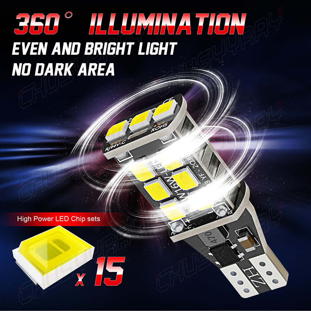 Super Bright White Canbus LED Bulb For Car Backup Reverse Light 921 912 T15 W16W
