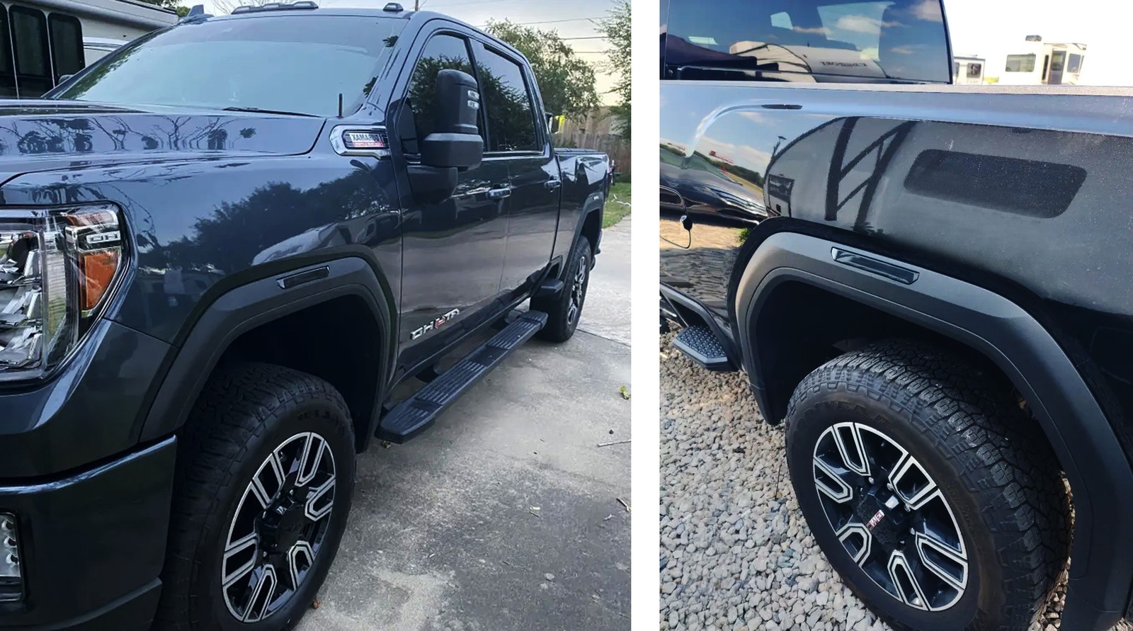 4pc Smoke Lens White Color LED Fender Side Markers For GMC 20+ Sierra 2500 3500