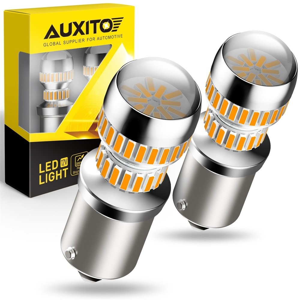 5W 1156 BA15S AUXITO LED DRL Turn Signal Light Bulbs Amber No Hyper Flash CANBUS