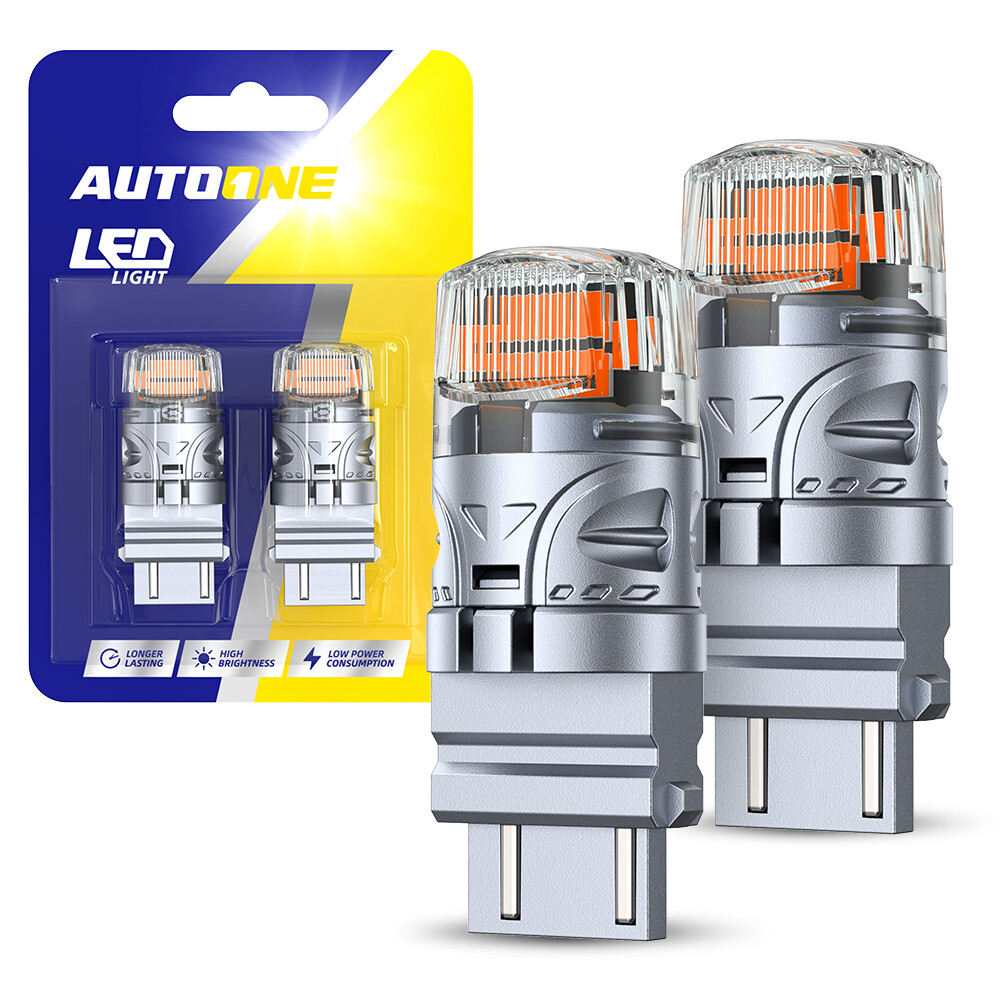 CANBUS 3157 3156 LED Bulbs Amber Yellow with Built-in Resistor Turn Signal Light