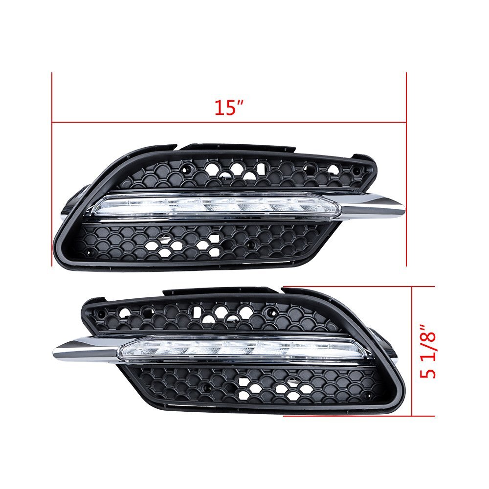 LED Daytime Running Light DRL Fog Lamp For 08-11 Mercedes W204 C300 C350 Sport