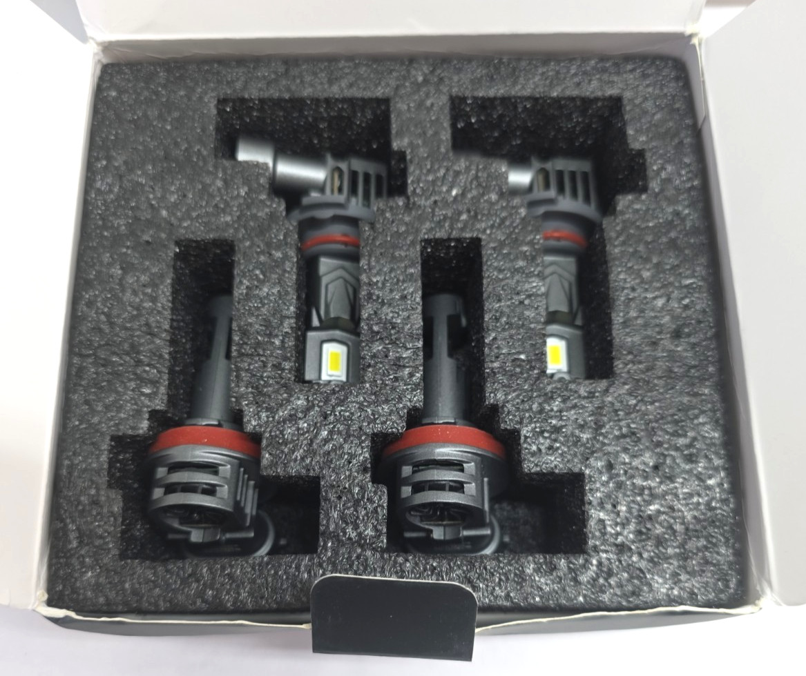 H11 9005 LED Headlight KIT Combo Bulbs 10000K High&Low Beam Super Bright White