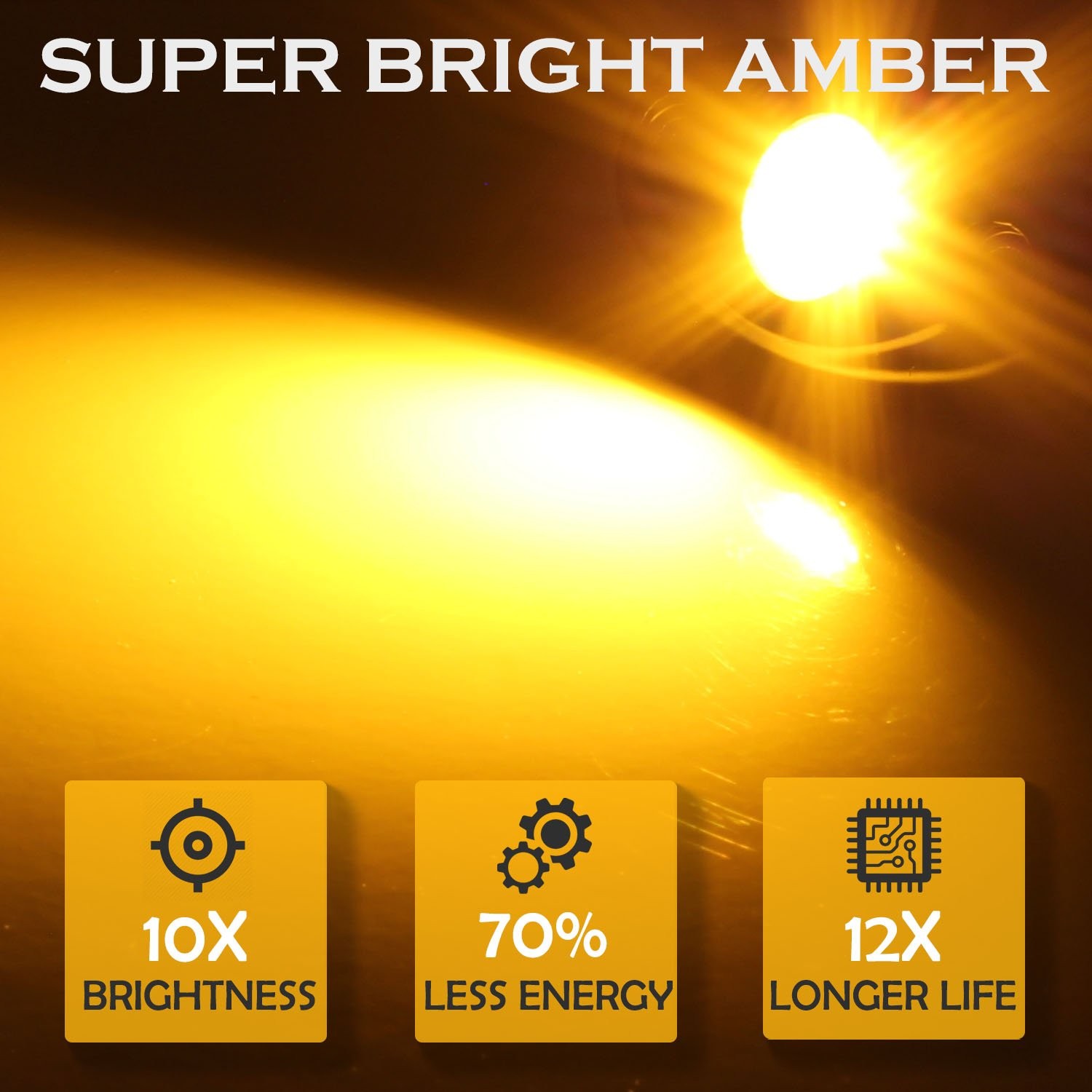 8x Amber LED Rock Light Pods Lights For JEEP Off Road Truck ATV Under Body Wheel
