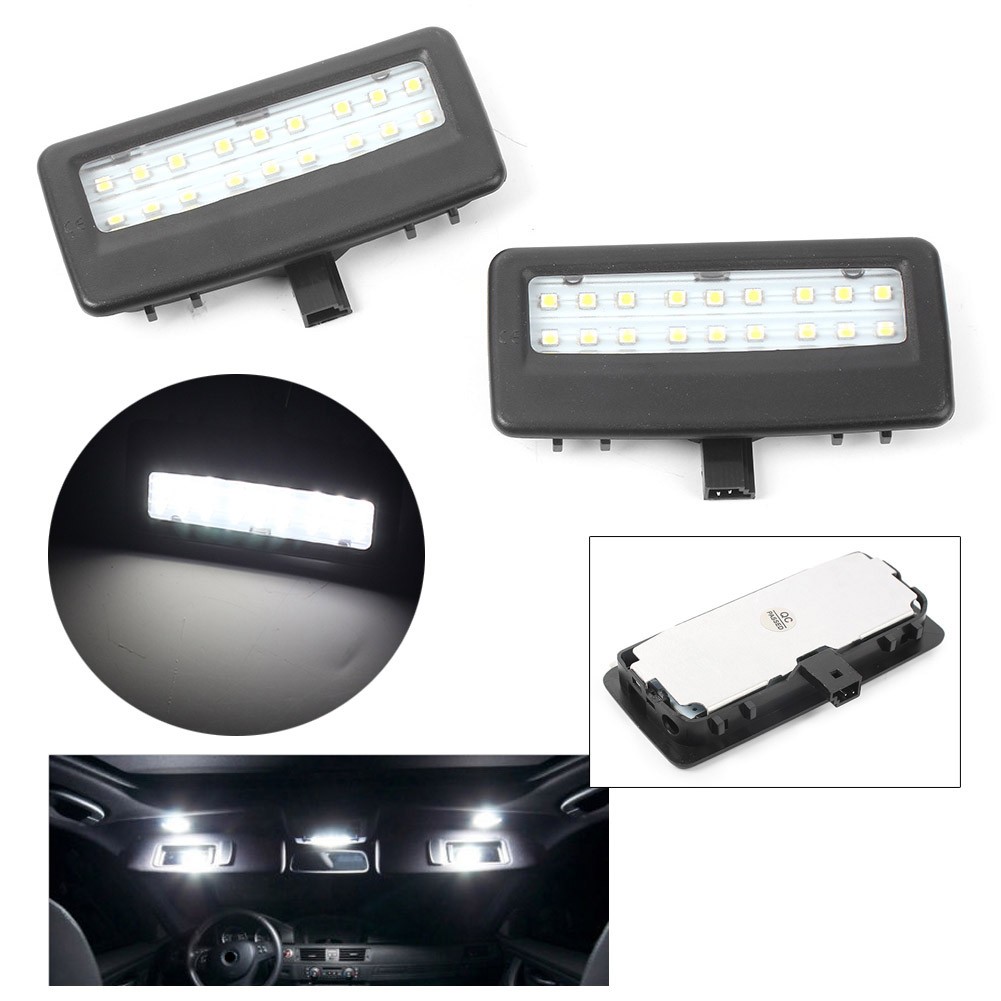 White Error Free LED Vanity Mirror Sun Visor Lights Lamps For BMW 5 7 Series