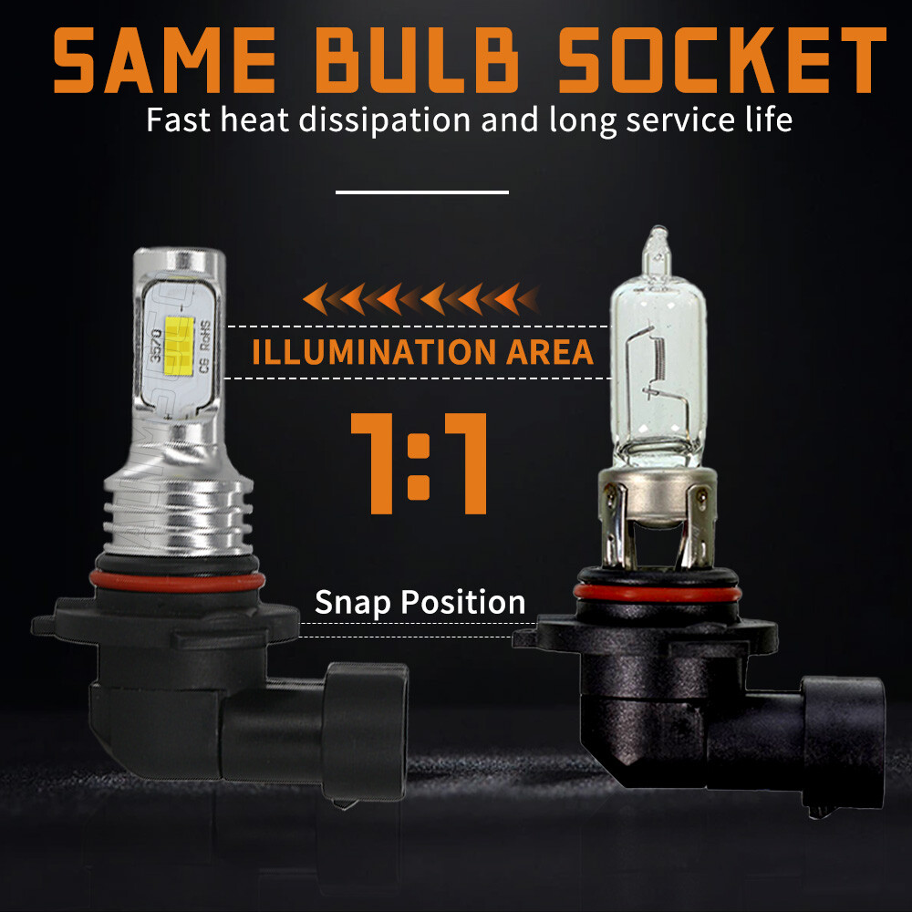 H11 9005 LED Headlight Super Bright Bulbs Kit 8000K White 330000LM High/Low Beam