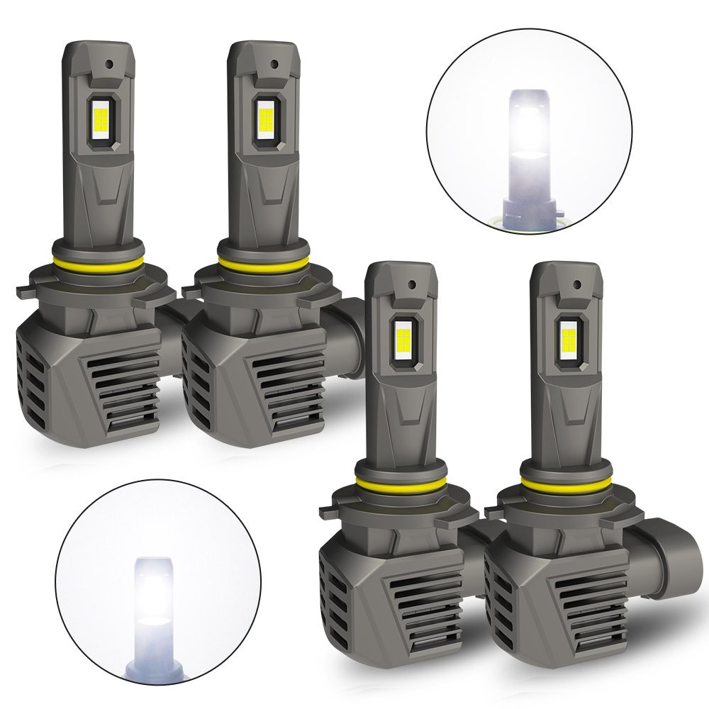 9005+9006 LED Combo LED COB Headlight Kit 40000LM Light Bulbs Hi/Low Beam 6500K