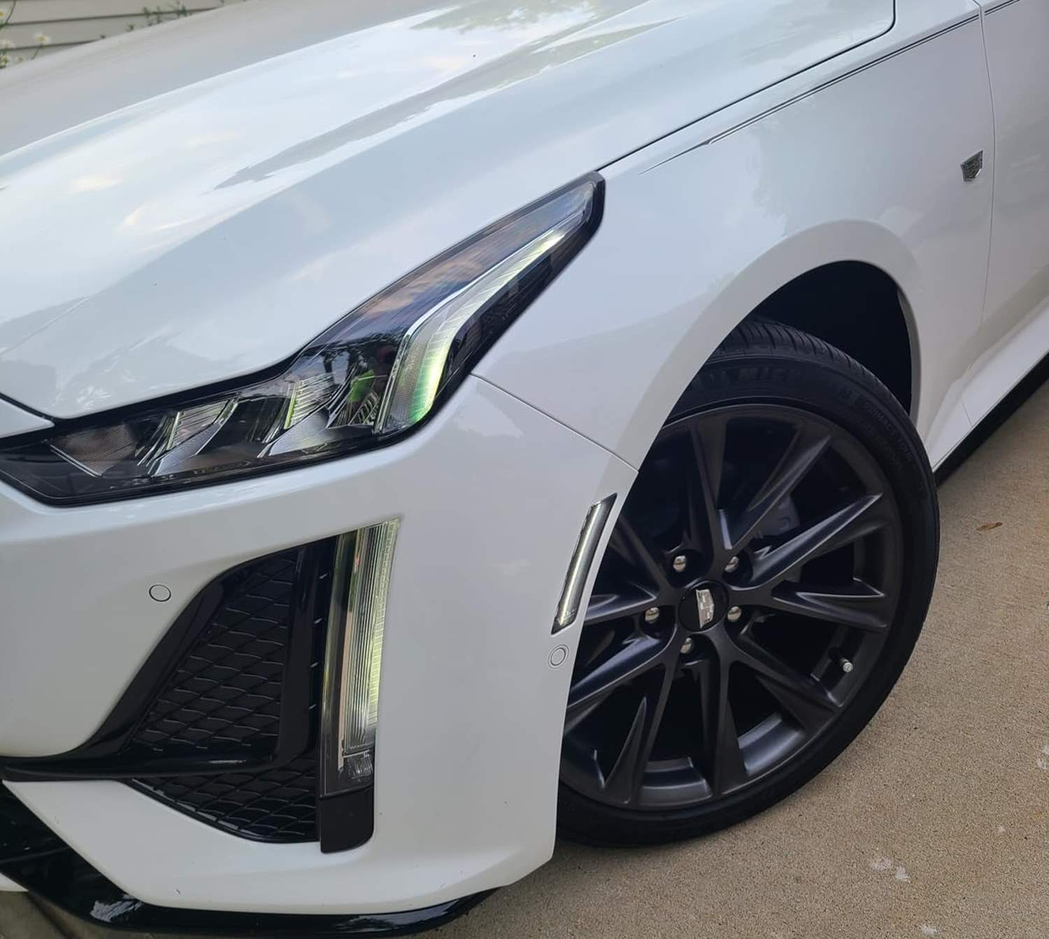 Smoke Lens White Full LED Strip Front Bumper Side Markers For Cadillac 2020+ CT5