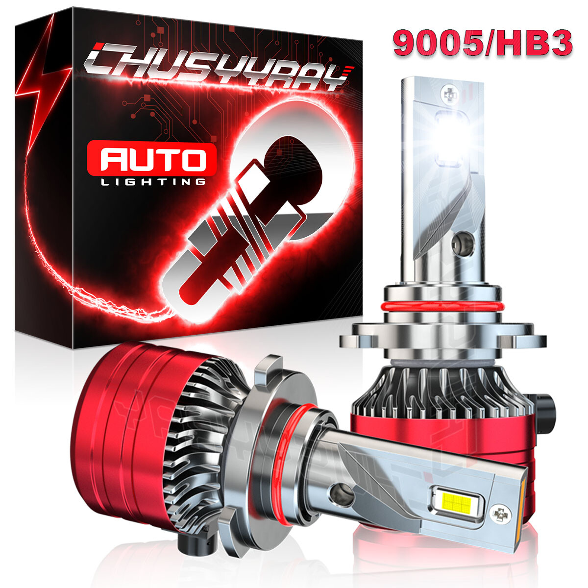 9005 HB3 LED Headlight High Beam Bulbs Fit Chevrolet S10 1998-2004 6000K White