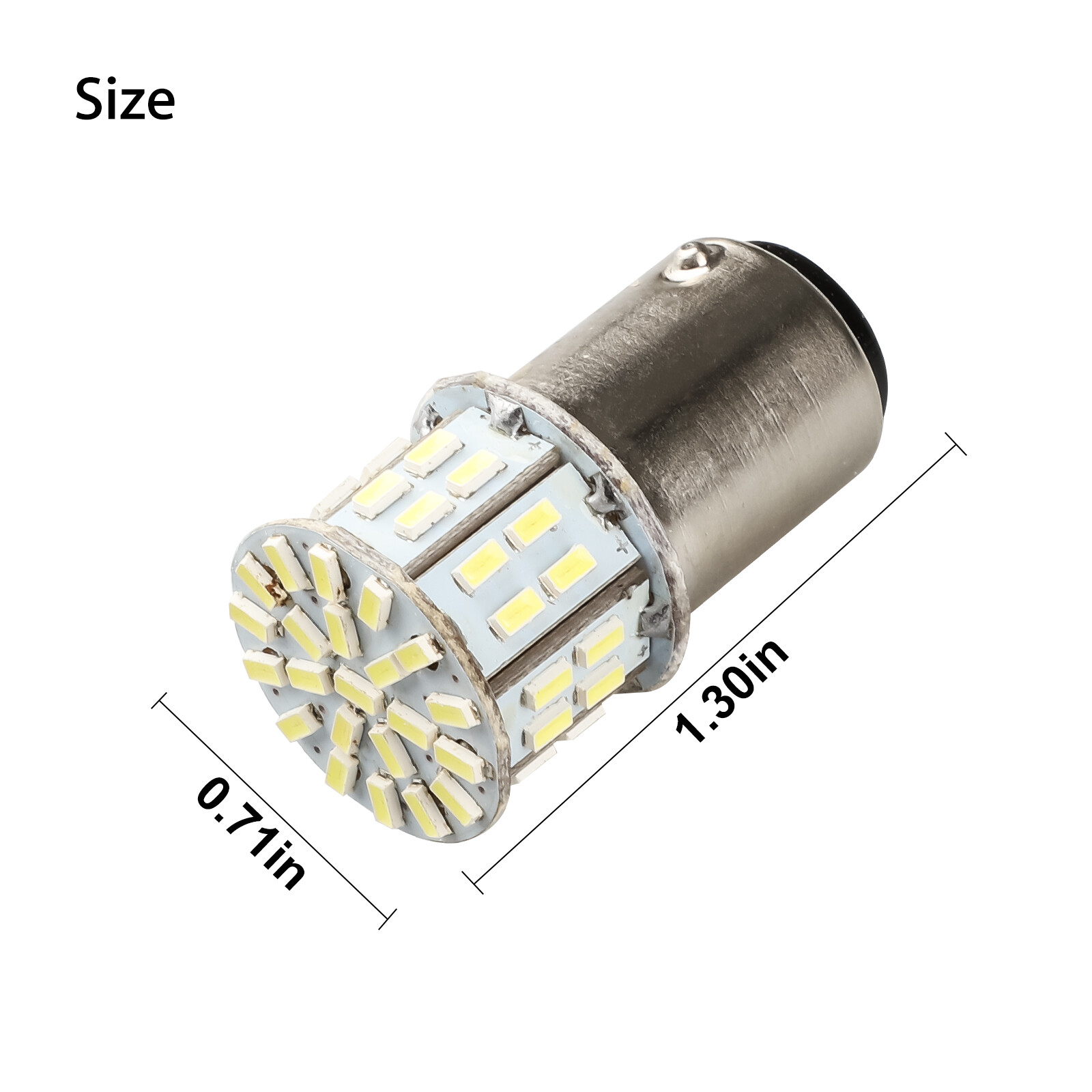 4x 1157 50-SMD LED Tail Brake Stop Backup Reverse Turn Signal Lights Bulbs White