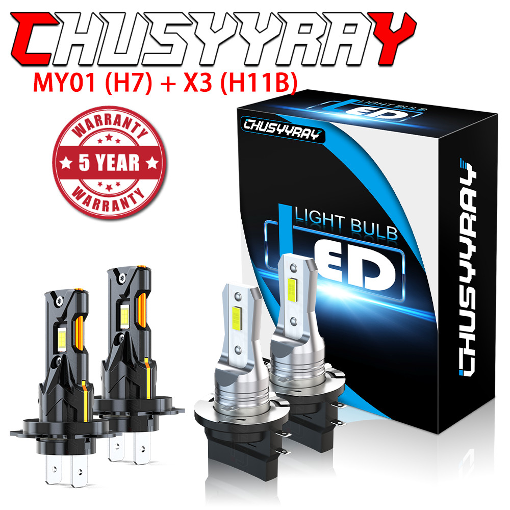 LED Headlights Bulbs H7 H11B Hi Lo Beam For Hyundai Santa Fe 2009 2010 2011-2016