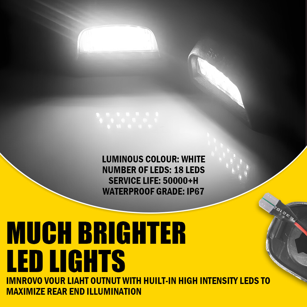Chrome LED License Housing Plate For Lights Chevy Silverado 1500 3500 2500 99-13
