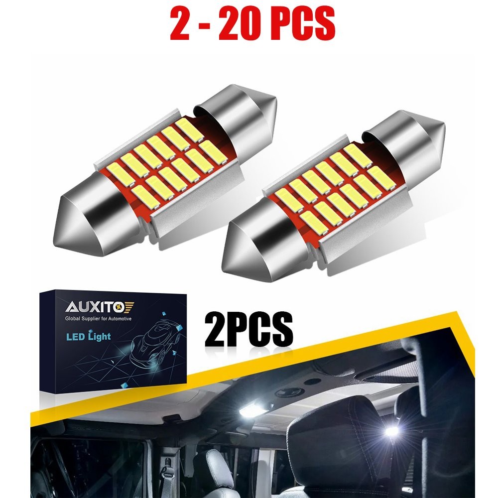 2-20X 31mm Canbus Free Interior Lamp Car 12SMD Festoon LED MAP Dome Bulb 12V-24V