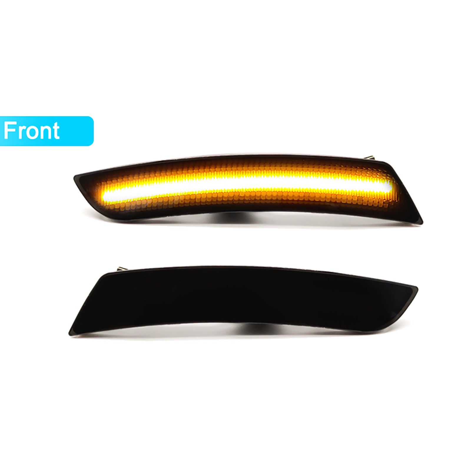 For Chevy Camaro 16-2023 Front Rear LED Bumper Side Marker Light Lamp Smoked 4PC
