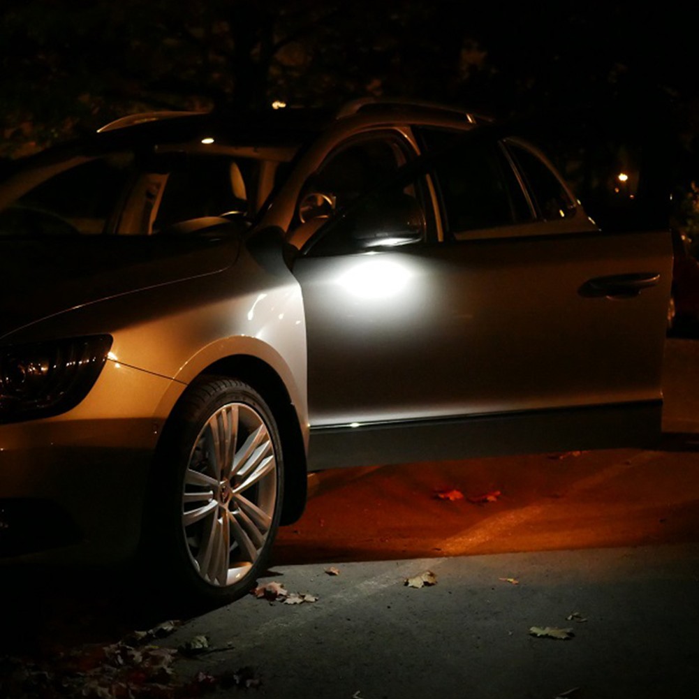 2x LED Side Mirror Puddle Lights For Skoda Octavia A5 A7 Superb MK2