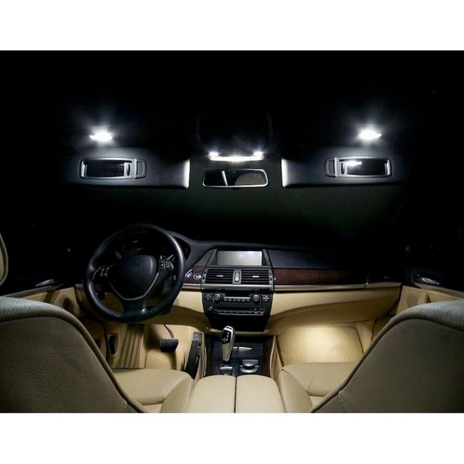 2Pcs New Sun Visor Vanity Mirror LED Lights Car Replacement For BMW E60 E60N E61
