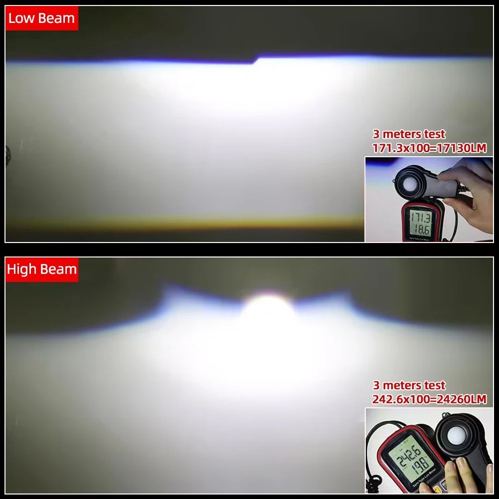 3“ Bi-LED Projector Lens Laser Hyperboloid Lens 140W For Hella H4 H7 Headlight