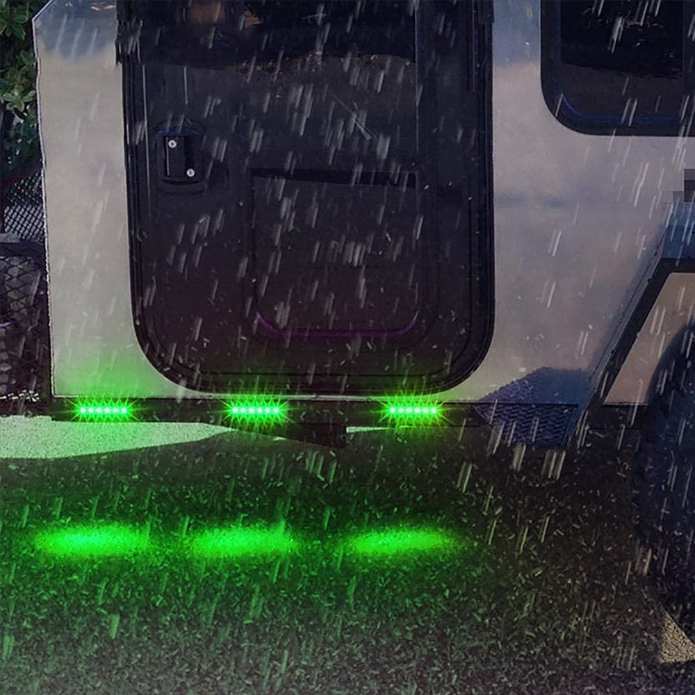 10x Green 6LED Side Marker Clearance Light For Truck Trailer tail lights Durable