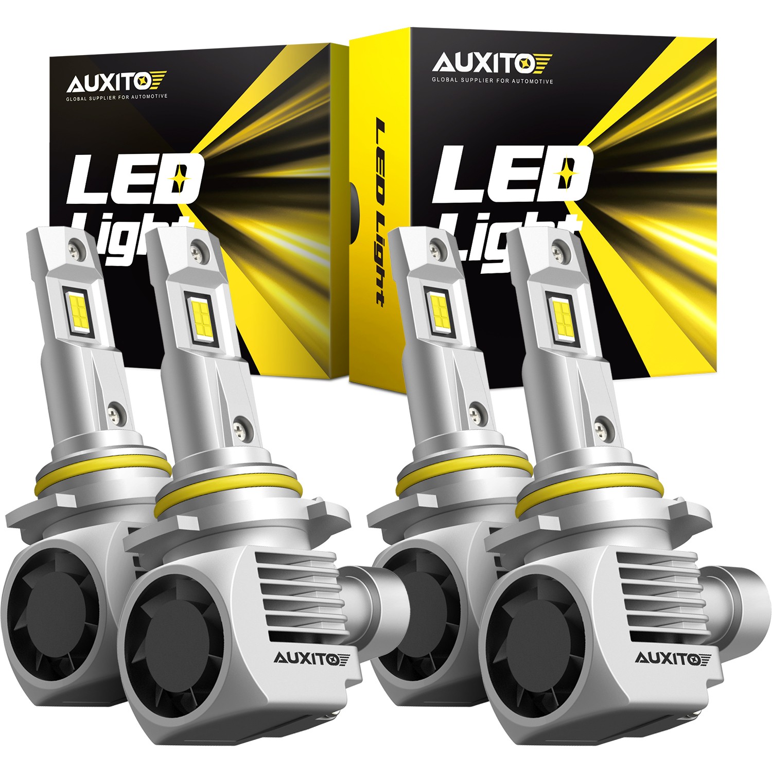 AUXITO 9005 9006 LED Headlights Kit Combo Bulbs Hi/Lo 30000lm 6000K Plug&Play