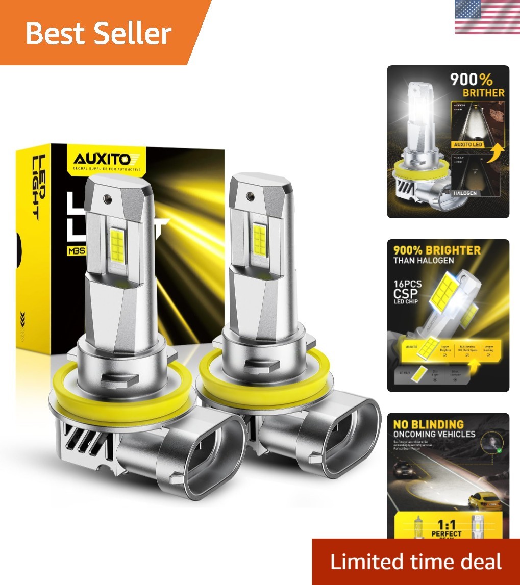 H11 LED Bulbs, 60000LM 900% Super Bright, 60000+ Hours Life Service, 6500K Co…