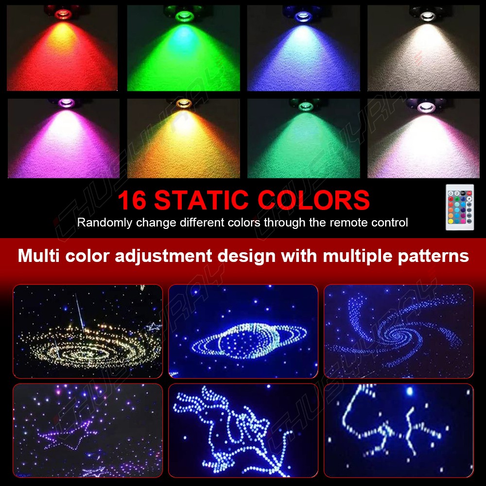 RGBW LED Car Headliner Roof Ceiling Star Light Kit Control 300x Fiber Optic