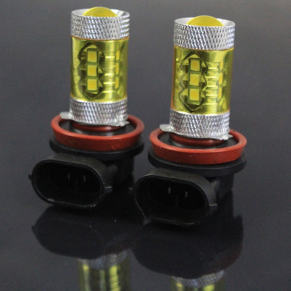 Fog Light 12V DC 1500LM 2pcs 3000K 360 Degrees 50000H High Power Easy To Install