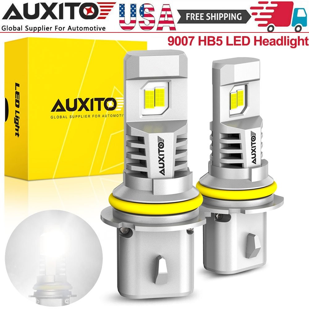 9007 100W LED Headlight Bulbs Conversion Kit Hi/Low Beam Bulb Super White 6000K