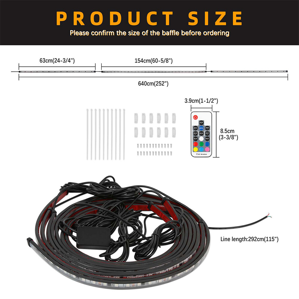 Car Underglow Strip Lamp Flowing LED RGB Neon Colorful Light For Honda Accord