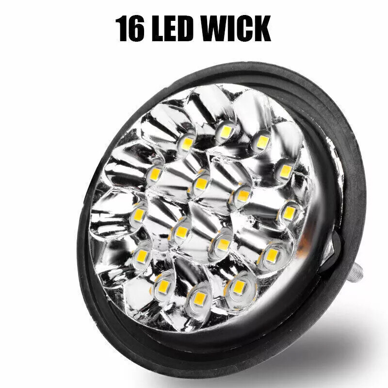 4pcs 3 Inch Round Cone Amber 16 LED Indicator Side Marker Light 12V Lorry Truck