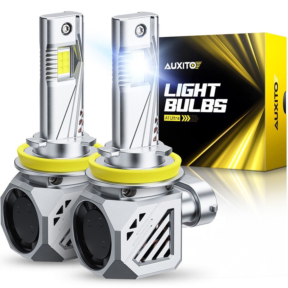 2PCS AUXITO H11 LED Headlight Low Beam Bulb Canbus White 6500K Plug&Play A1ULTRA
