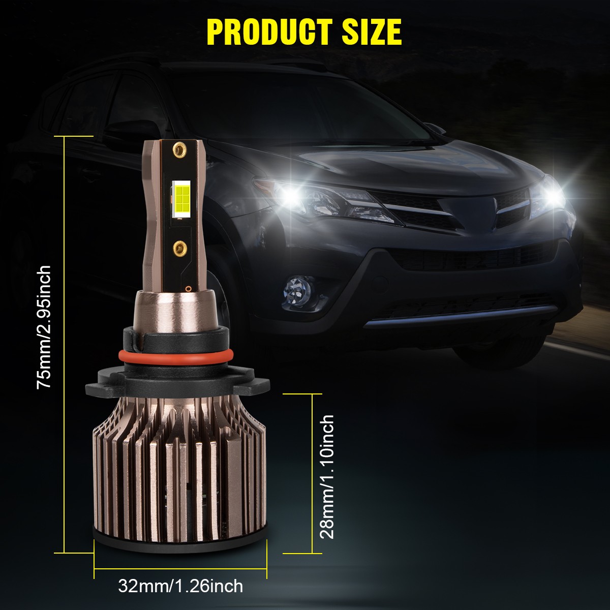 For Honda Civic 2016 2017 2018 2019 2020 LED Headlight High/Low Bulbs Bright P4C