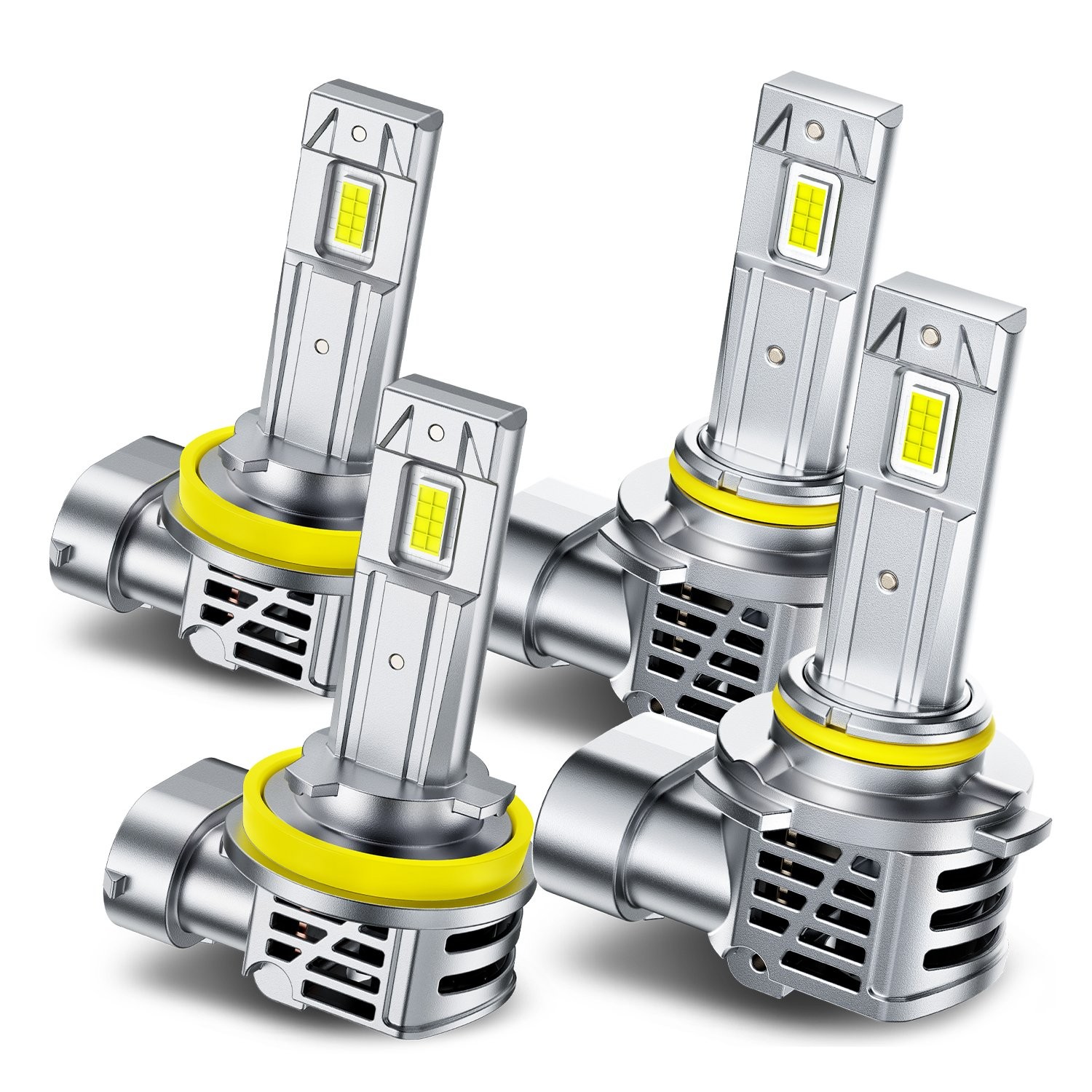 120W Super Bright White H11 H8 9005 LED Headlight Kit Combo Bulbs High Low Beam*