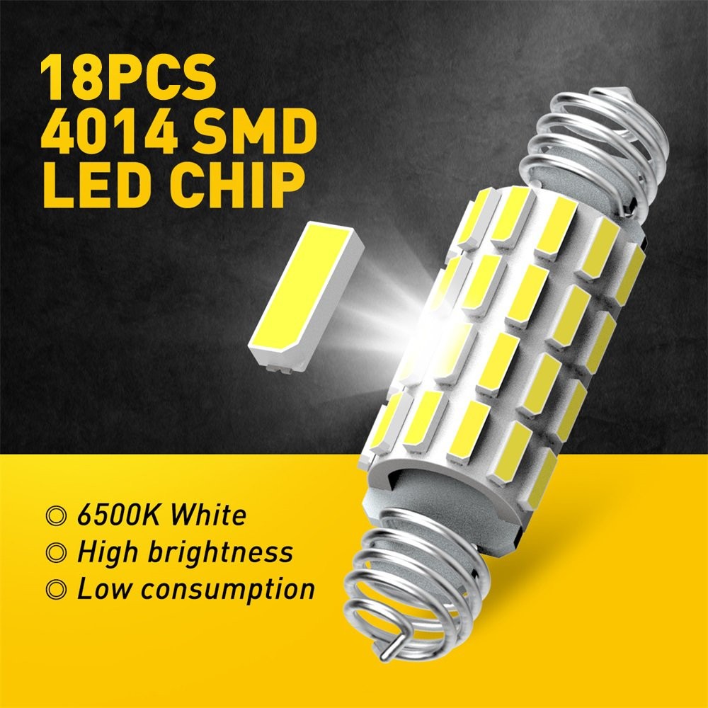 White 18-SMD 42mm 578 LED Bulb Car Interior Map Dome Door Reading Lights 2/10x