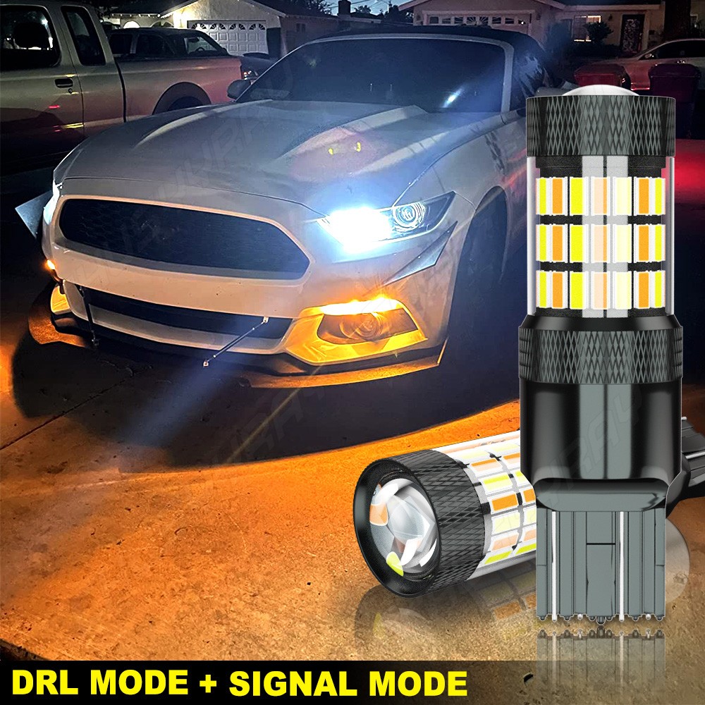 LED Front Rear Turn Light Signal Blinker Bulbs 7441 7440 Amber Error Free
