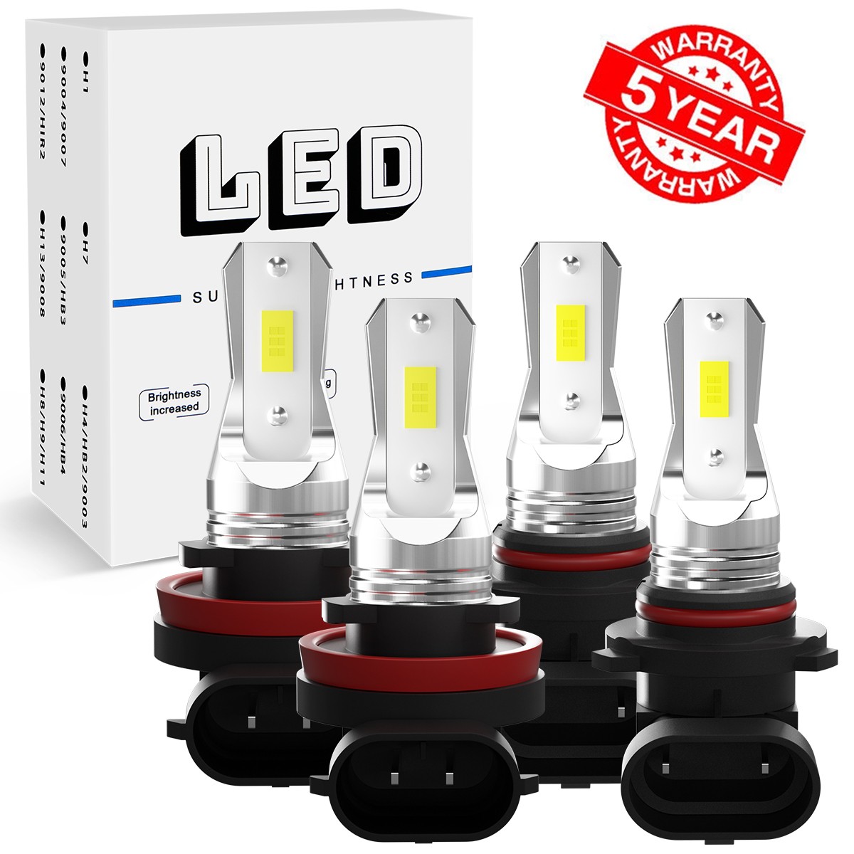 For Chevy Silverado 1500 2500HD 2007-2020 LED Headlight Kit Bulbs High Low Beam