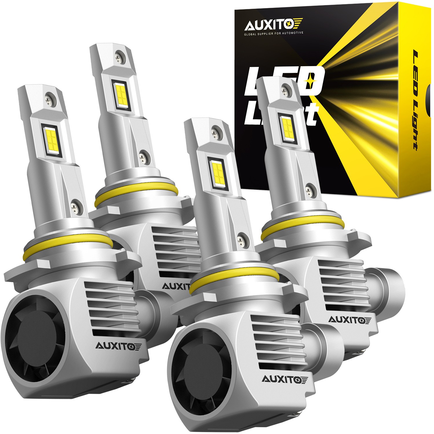 AUXITO 9005 9006 LED Headlights Kit Combo Bulbs Hi/Lo 30000lm 6000K Plug&Play