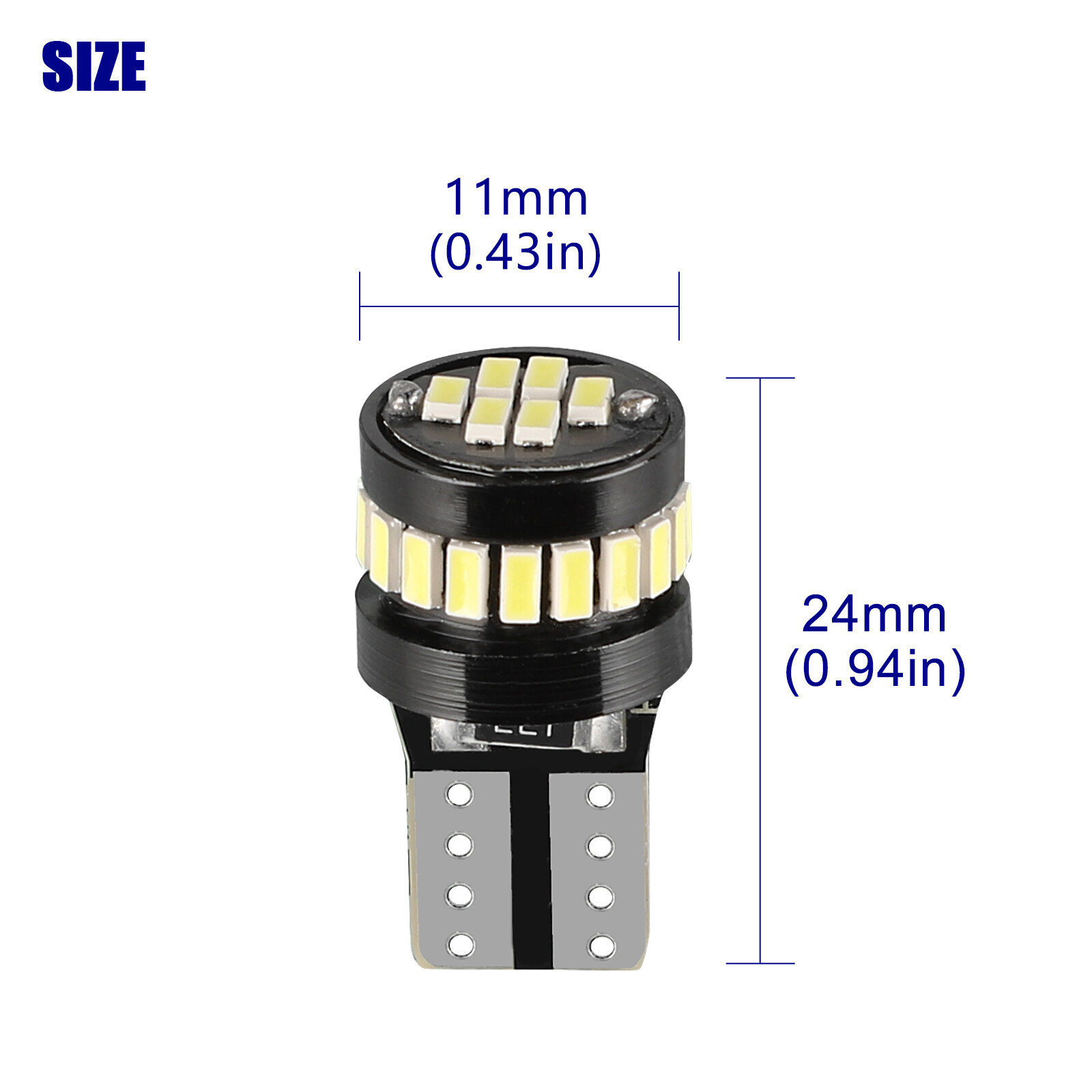 10x T10 194 168 2825 White 24 LED License Plate Side Marker Light Interior Bulbs