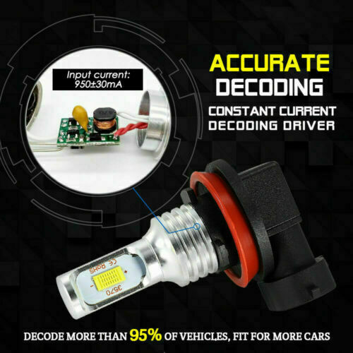 H11 LED Headlight Conversion Kit Low Beam Bulbs 6000K Super Bright 160W White