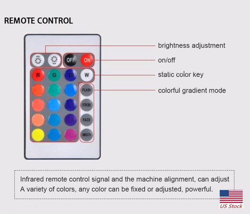 RGB LED Car Interior Accessories Floor Decor Multi-color Ambient Light Bar