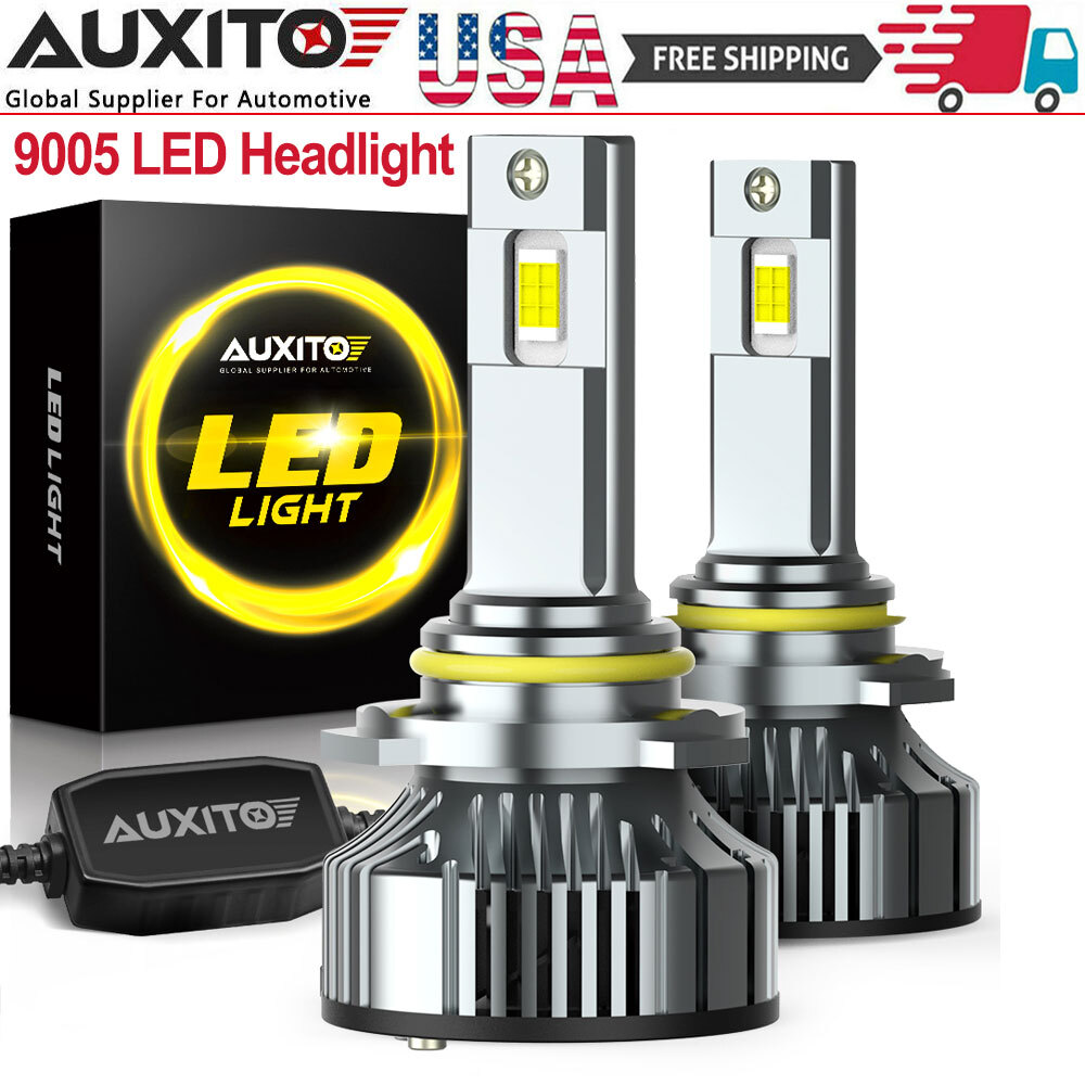 AUXITO 9005 HB3 LED Bulbs High Low Beam Headlight 200W 6500K White Super Bright