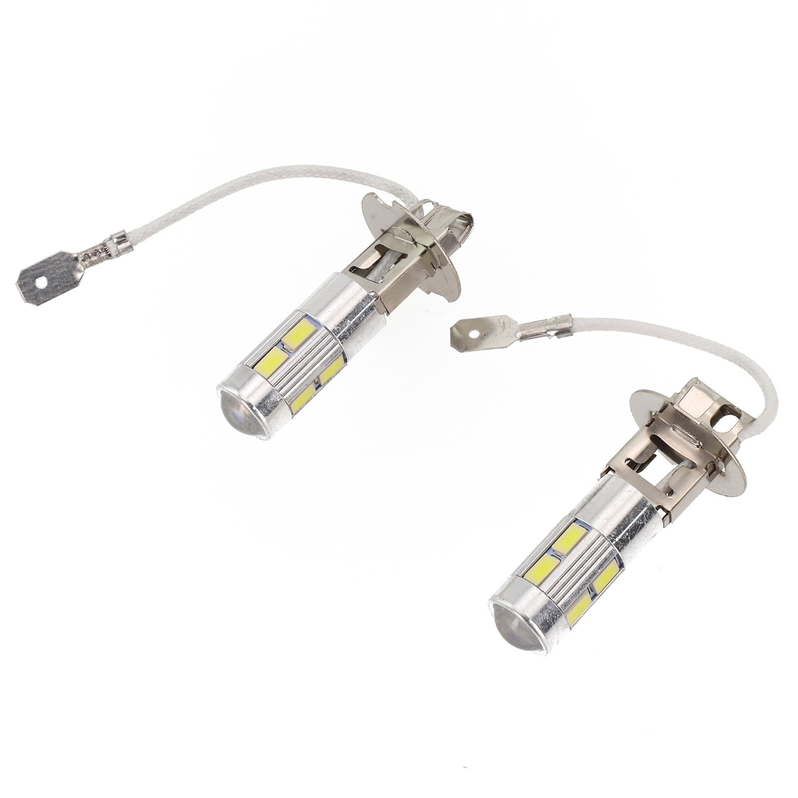 2X H3 50W 6000K White High Power Car LED Fog Driving Lights Bulbs DC 9V To 30V