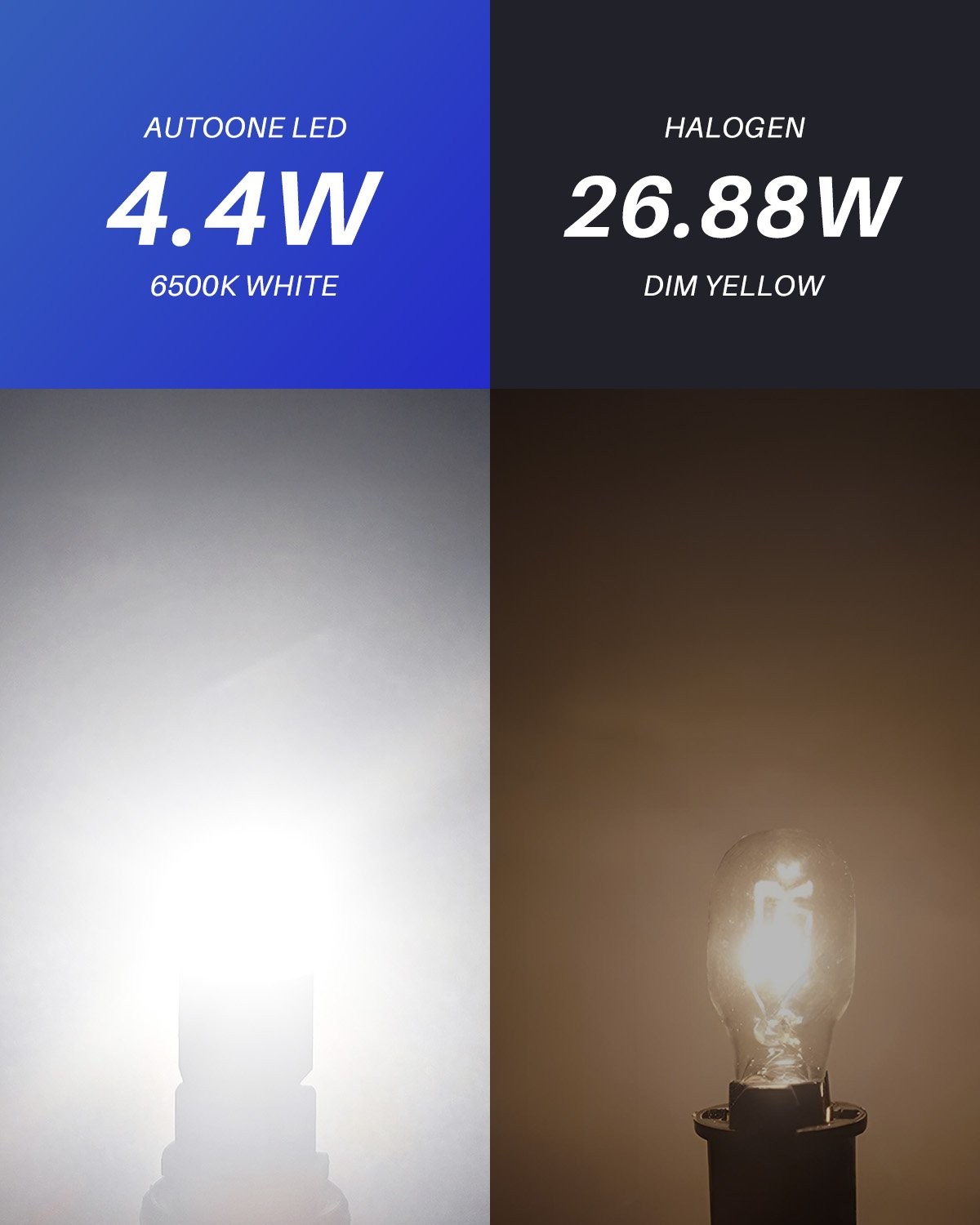 2-20 LED Reverse Tail Brake Light Bulbs T15 912 921 Bright White 16W Silver-Look
