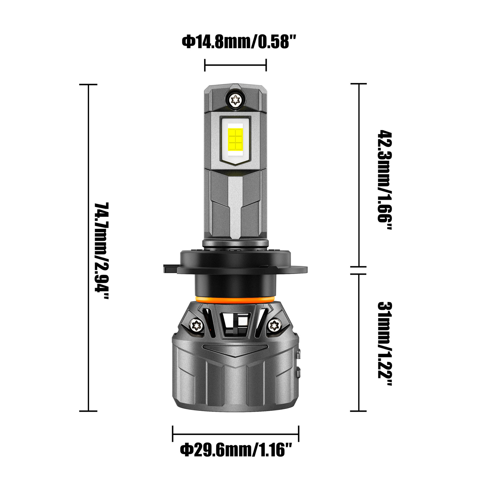 For Porsche Cayenne 2004 – 2014 AUXBEAM Canbus 6500K LED Headlights High Low Fog
