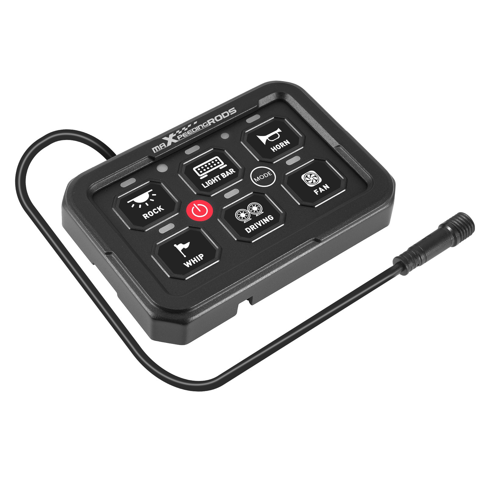 Touch Switch Panel RGB For Truck SUV UTV ATV Boat 6 Gang 60A Aluminum Housing