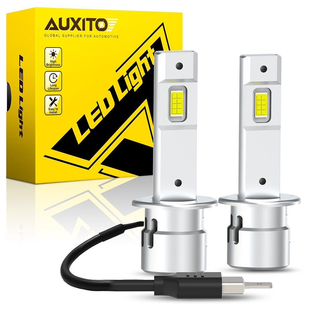 AUXITO LED Headlight Bulb High Low Beam Fog H1 H7 6500K CANBUS Error Free Y