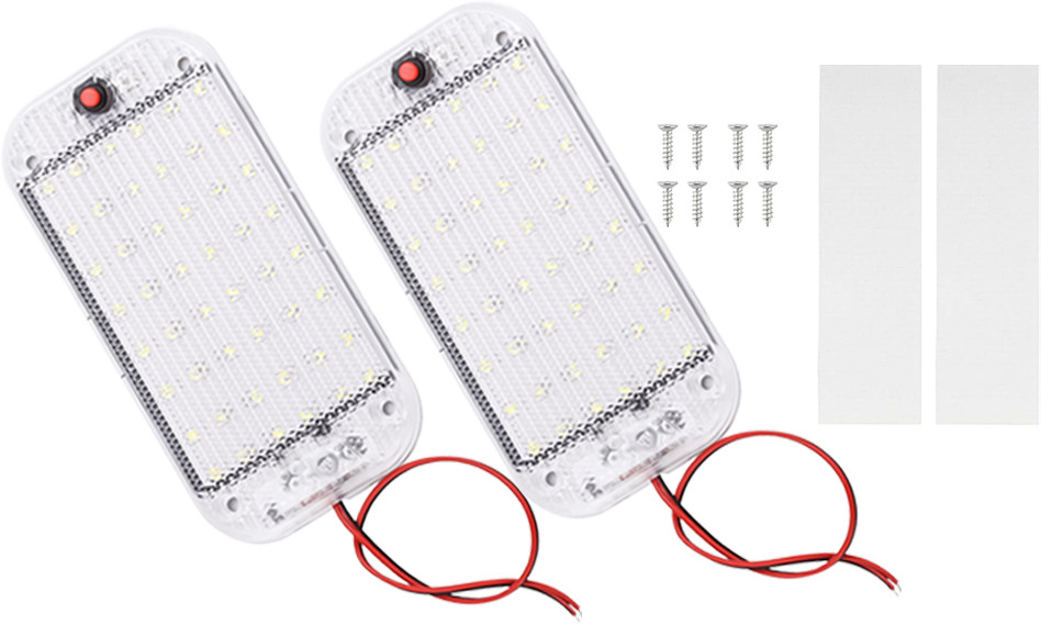 4Pcs 12V 60LED RV Ceiling Dome Light RV Interior Lighting for Car Trailer Truck