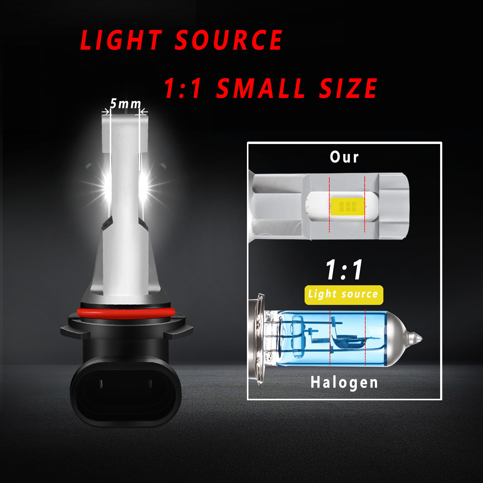 Cold White LED Headlight Hi-Low Lights Bulbs For Chevy Corsica LT 3.1L 1990-1995